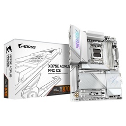 [X870E AORUS PRO ICE] Tarjeta Madre Gigabyte X870e Aorus Pro Ice / Socket Am5 / Amd X870e / Ddr5 4x 8200 Mt/s / Wifi7 / Bt