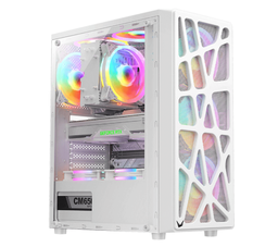 [4711401662822] Gabinete Formula Mana Ventiladores Led, Mid Atx, Usb 3.0,type-c, White