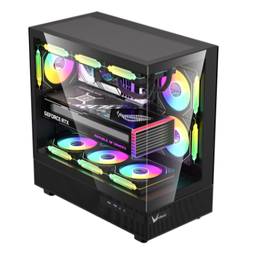 [4711401662853] Gabinete Formula Crystal Z8 Cosmic, Mid Atx, Usb 3.0/2.0,type-c, Black
