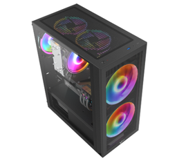 [4711401662860] Gabinete Formula Air Power G5 Duo, Mid Atx, Usb 3.0, Type-c, Black