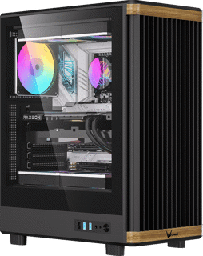 [4711401662877] Gabinete Formula Timberline T1 Black Mid Atx 3 Air Fan Rgb, 1usb Tipoc , 1 Usb 3.0