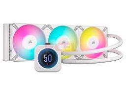 [CW-9060077-WW] Disipador Con Enfriamiento Liquido Corsair Con Pantalla Icue H150i Elite Lcd Xt, Blanco/ 360 Mm/
