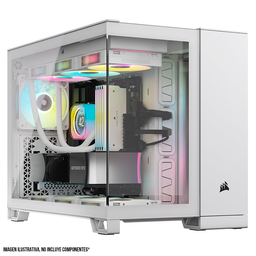 [CC-9011268-WW] Gabinete Corsair 2500x Link /blanco /semitorre/microatx-mitx / Cristal Templado/gamer/ Rgb