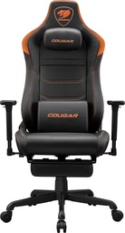 [3MEVSORB.0001] Silla Cougar Armor Evo S Black/orange Cuero Sintetico, Cojin Lumbar Reposapies 120kg