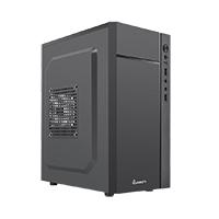 [QCMT-05] Gabinete Quaroni Frente Abs, Negro Con Franja Tipo Fibra De Carbono, Micro Atx / Mini Itx, Fuente De