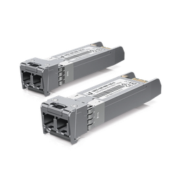 [UACC-OM-MM-10G-D-2] Ufiber Módulo Sfp+ 10g, Transceptor Minigibic Multimodo 10 Gbps, Distancia 300m, Conectores Lc, Paquete De 2 Piezas