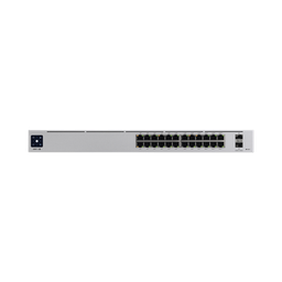 [USW-PRO-24-POE] Unifi Switch Usw-pro-24-poe Gen2, Con Funciones Capa 3, De 24 Puertos Poe 802.3at/bt + 2 Puertos 1/10g Sfp+, 400w, Pantalla Informativa