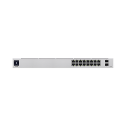 [USW-16-POE] Unifi Switch Usw-16-poe Gen2, Capa 2 De 16 Puertos (8 Puertos Poe 802.3af/at + 8 Puertos Gigabit) + 2 Puertos 1g Sfp, 42w, Pantalla Informativa