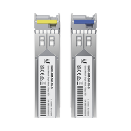 [UACC-OM-SM-1G-S-2] Ufiber Módulo Sfp, Transceptor Minigibic Monomodo 1.25 Gbps, Distancia 3km, Simplex, Un Conector Lc, Incluye 2 Tranceptores