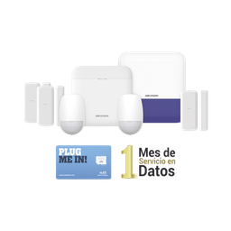 [DS-PWA48-KSDV2] (ax Pro) Kit De Alarma Ax Pro Con Gsm (3g/4g) / Incluye: 1 Hub / 2 Sensores Pir / 3 Contactos Magnéticos Mini / 1 Control Remoto / 1 Sirena Inalambrica Exterior  / 1 Wifi / 1 Microsim30m2m Con 1 Mes De Servicio/compatible Con Hik-connect P2p
