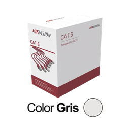 [DS-1LN6U-G] Bobina De Cable Utp 305 Mts / Cat6 (23 Awg) / Color Gris / Pvc (cm) / Uso En Interior / 100% Cobre / Aplicaciones De Cctv Y Redes De Datos