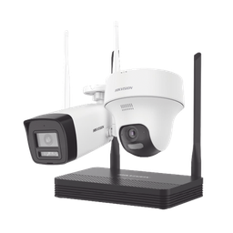 [NKS424W02H] Kit Ip Inalámbrico 4 Megapixel / Nvs 4 Canales / 1 Cámara Bala Exterior + 1 Cámara Turret Interior Con Lente 2.8 Mm Y Dual Light / Audio Bidireccional (micrófono Y Bocina) / Soporta Micro Sd De 512 Gb