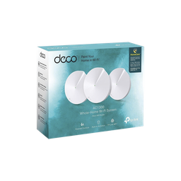 [DECOM5-3PACK] Kit 3 Routers Inalámbricos Mesh Interior Para Hogar / Doble Banda Wi-fi 5 Ac1300 Mbps / 2 Puerto Gigabit Wan/lan / 4 Antenas Internas / Administración Mediante La App Deco (ios, Android) / Protección Homecare