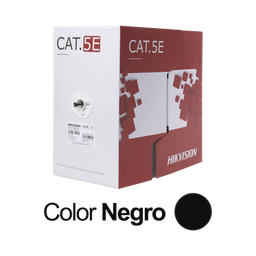 [DS-1LN5EO-UU/E] Bobina De Cable Utp 305 Mts / Cat 5e (24 Awg) / Color Negro / Pe / Uso En Exterior / 100% Cobre / Aplicaciones De Cctv, Redes De Datos Y Enlaces Inalámbricos