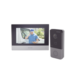 [DS-KIS603-P] Kit De Videoportero Ip Poe Estandar Con Llamada A App De Smartphone (hikconnect) / Apertura Con Tarjeta Mifare / Frente De Calle Ip65 / Soporta 1 Departamento
