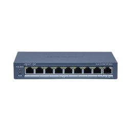 [DS-3E1309P-EI/M] Switch Poe+ / Monitoreable / 8 Puertos 10/100 Mbps Poe+ / 1 Puerto 1000 Mbps Uplink /  Configuración Nube Hik-partner Pro / Modo Extendido Hasta 300 Metros / 60 W
