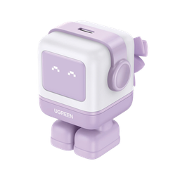 [25036] Cargador Mini Ganrobot 30w Serie Uno | 1 Usb-c De Carga Rápida | Tecnología Gan Ii | Multiprotocolo Pd/qc/scp/fca | Carga Inteligente | Pantalla Led | Zapato Magnético Extraíble | Thermal Guard | Color Lila.