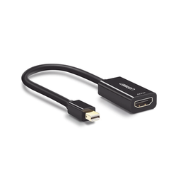 [40360] Convertidor Mini Display Port A Hdmi / 4k@30hz / Thunderbolt / Blindaje Interno Múltiple /  Carcasa Abs / Longitud De 25 Cm