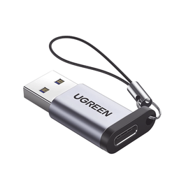 [50533] Adaptador Usb 3.0 Macho A Usb-c 3.1 Tipo C Hembra |carga Y Sincronización De Datos | Admite Corriente De 3a | Transferencia De Hasta 5 Gbps | Amplia Compatibilidad | Chip Vl160 | Caja De Aluminio | Color Gris