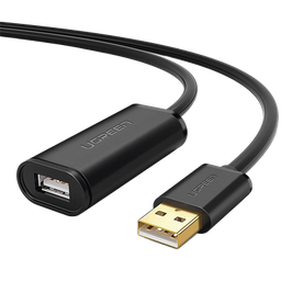 [10326] Cable De Extensión Activo Usb 2.0 / 30 Metros / Macho-hembra / Booster Individual Fe1.1s Incorporado / Velocidad De Hasta 480 Mbps / Ideal Para Impresoras, Consolas , Webcam, Etc.