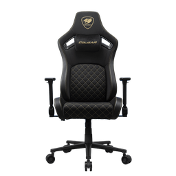 [3MDFFGLB.0001] Silla Cougar Defensor Gold F Black Cuero Sintetico / Tipo Lino  120kg