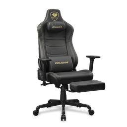 [3MEVSGLB.0001] Silla Cougar Armor Evo S Gold  Black Reposa Pies Retractil Cuero Sintetico 120kg