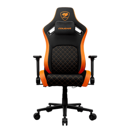 [3MDFFORB.0001] Silla Cougar Defensor F Orange Black Cuero Sintetico Bolsillo Trasero 120kg