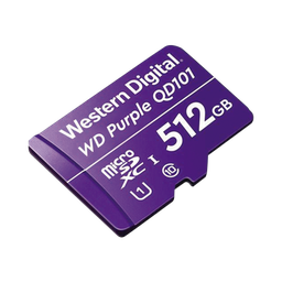 [WD512MSD] Memoria Microsd De 512 Gb Purple, Especializada Para Videovigilancia, 10 Veces Mayor DuraciÓn, 3 AÑos De Garantia