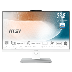 [MODERN AM242TP 1M-1200US] All In One Msi 23.8/fhd/mtouch/core 3-100u/8gb/512gbssd//w11h/ Blanca