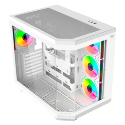 [BR-938686-2] Gabinete Balam Rush Tank 9600 M-atx Cristal Argb  Blanco Br-938686