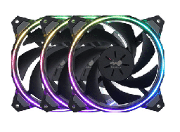 [Dim-30390] KIT DE VENTILADOR IN WIN SIRIUS LOOP TRIPLE PACK3PZ LED COLORES CONECTOR 4 CONTACTOS DC12V