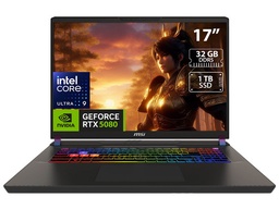 [VECTOR 17 HX AI A2XWIG-068MX,824142413500] Laptop MSI Vector 17 HX AI A2XW 17" 2560x1440, Intel Core Ultra 9 275HX, NVIDIA GeForce RTX 5080, 32GB, 1TB SSD, Windows 11 Pro, Español