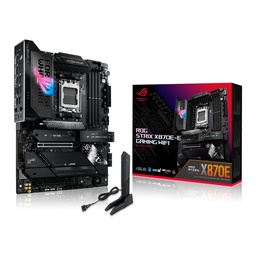 [ROG STRIX X870E-E GAMING WIFI-1] Tarjeta Madre Asus X870 Amd S-am5 9a Gen/4x Ddr5 5000/hdmi/5x M.2/9x Usb 3.2/2x Usb-c/wifi 7/bluetooth/atx/gama