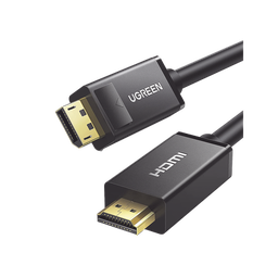 [10203] Cable Dp Macho A Hdmi Macho / Longitud 3m / Soporta 4k@30hz / Soporta 3d / Cobre Estañado 28awg / Blindaje Interno Múltiple / Transmisión Unidireccional / Botón De Liberación / Chip De Última Generación