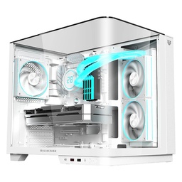 [BR-941587] Gabinete Balam Rush Gamer Curve 6800 Media Torre "sin Fuente" Blanco