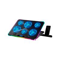 [BR-937429-1] Base Enfriadora Balam Rush Eolox Freez Ef707 / 17 Pulg / 6 Ventiladores / 2x Usb / Pantalla Lcd /