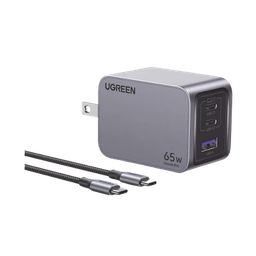 [25870] Cargador De 65w Serie Nexode Pro | 3 Puertos De Carga Rápida | 2 Usb-c | 1 Usb-a | Tecnología Ganinfinity | Pd3.1 De 65w / Qc4.0 | Tecnología De Protección Térmica | Optimiza La Carga | Caja De Aluminio | Incluye Cable U