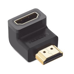 [20109] Adaptador Hdmi De 90 Grados Macho A Hembra / Hacia Abajo / Hdmi 2.0  4k@60hz / Proporciona Flexibilidad Sin Doblar Los Cables Hdmi