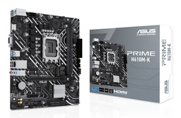 [PRIME H610M-K,197105336322-24] Tarjeta Madre Asus H610 Intel S-1700 12a Gen/2x Ddr5 5600/hdmi/d-sub/m.2/2x Usb3.2/micro Atx/gama Basica