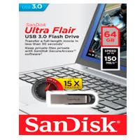 [SDCZ73-064G-G46] Memoria Sandisk 64gb Usb 3.0 Ultra Flair Metalica Para Mac Y Windows 150mb/s Sdcz73-064g-g46