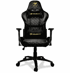 [Dim-ARMONR-ONE-ROYAL] Cougar Silla Gamer Armor One Royal, hasta 120Kg, Negro/Amarillo