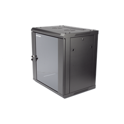 [DS-XS6412-S/B] Gabinete Para Montaje En Pared - Piso / Puerta De Cristal Templado / Cuerpo Fijo / 12 Unidades De Rack / 19" / Fabricado En Acero