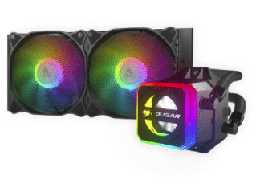 [Dim-helor-240] WATERCOOLING COUGAR HELOR 240 RGB 12V 1800RPM 2 VENTILADORES (incluye bracket intel 1700)