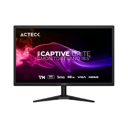 [AC-944526] Monitor Acteck Captive Brite Cb185 / Plano / 18.5 Pulg / Panel Tn / 60 Hz / 5 Ms / Hd / Vesa 75 Mm /