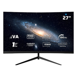 [BR-942980] Monitor Gamer Balam Rush Andromeda Mag27y / Curvo / 27 Pulg / Va / Full Hd / 180 Hz / 1 Ms / R1800 /