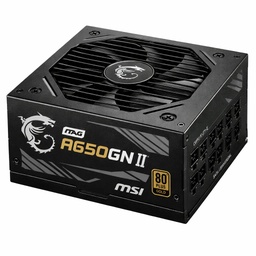 [MAG A650GN II] Fuente De Poder Msi Mag A650gn Ii 650w/80 Plus Gold/negro/atx/no Modular