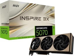[GEFORCE RTX 5070 12G INSPIRE 3X OC,824142405796] Tarjeta De Video Msi Rtx 5070 12g Inspire 3x Oc Pcie 4 X 8/12gb/gddr6/estandar/2hdmi/1xdp/dl-dvi-d X