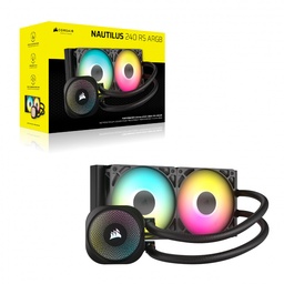 [ar-CW-9060092-WW] ENFRIAMIENTO LIQUIDO CORSAIR CPU NAUTILIUS 240 RS ARGB NEGRO 2100RPM 2FAN 240MM CW 9060092 WW