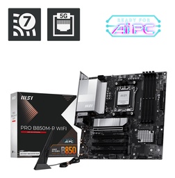 [ar-PRO B850M-P WIFI] MB MSI PRO B850M P WIFI AM5 DDR5 4X PCI E WI FI7 PRO B850M P WIFI
