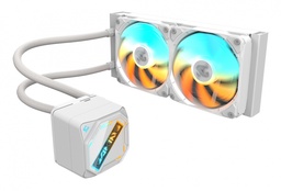 [ar-GP-GIGABYTE GME 240I] ENFRIAMIENTO LIQUIDO GIGABYTE 2x120MM ARGB 2200 RPM WHITE GP GIGABYTE GME 240I